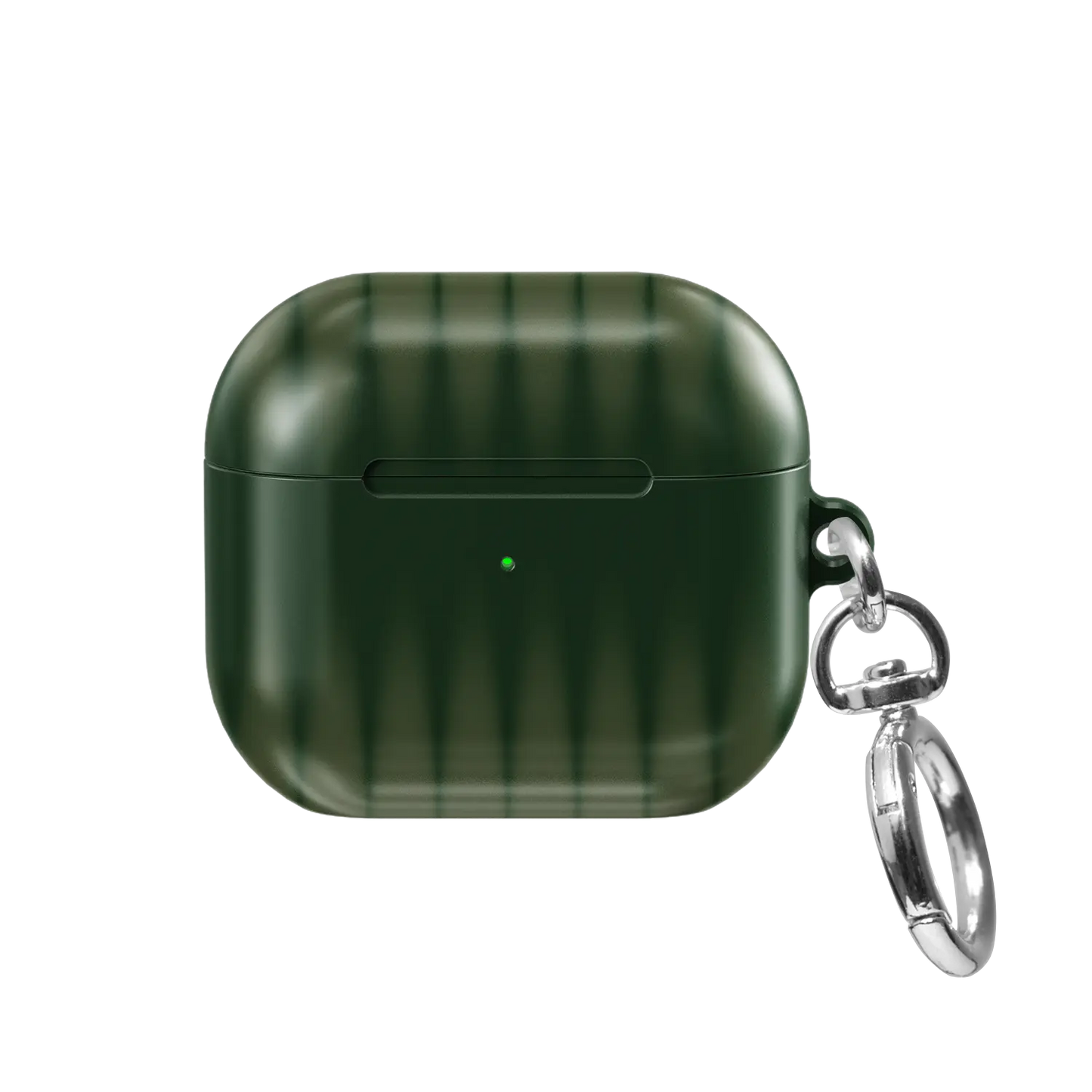 Forest Veil | Olive Fluted Glass Gradient Ombre AirPods Case - front view