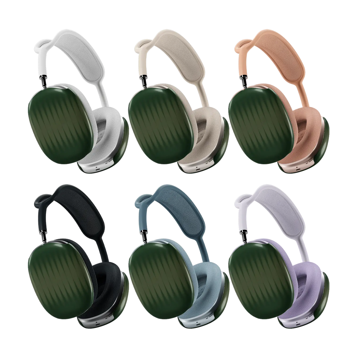 Forest Veil | Olive Fluted Glass Gradient Ombre AirPods Max Case