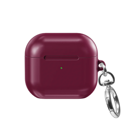 Solid Burgundy AirPods Case, front view