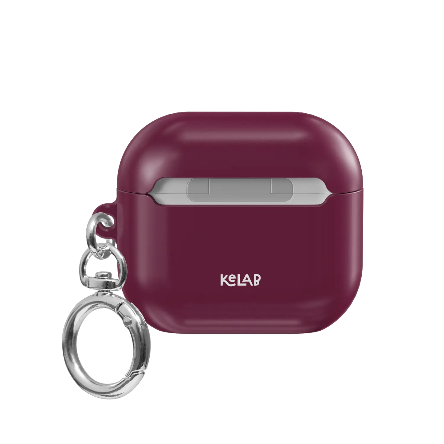 Solid Burgundy AirPods Case, back view