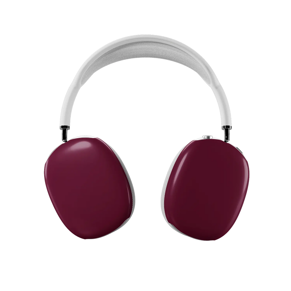 KELAB airpods max cover solid color glossy scratch-resistant coating, burgundy earcup cover set 2-pack