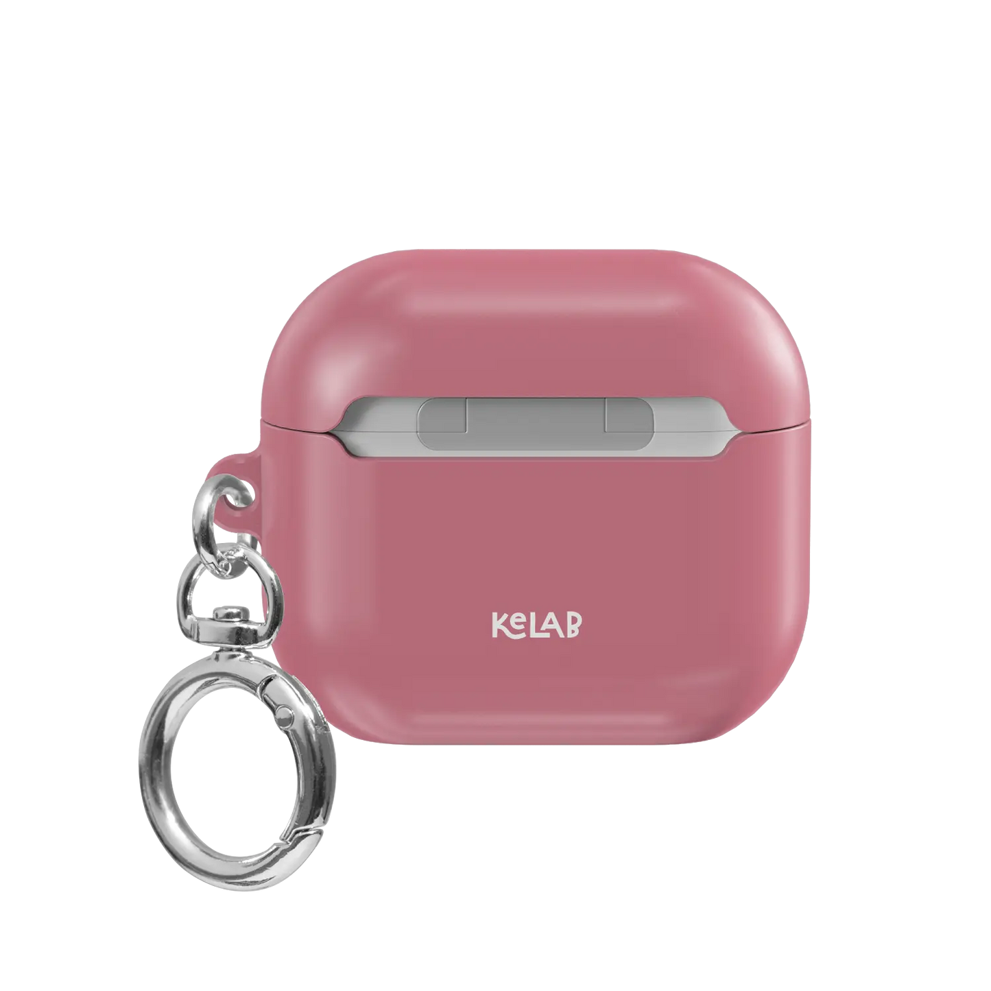 Solid Pink Rose AirPods Case, back view