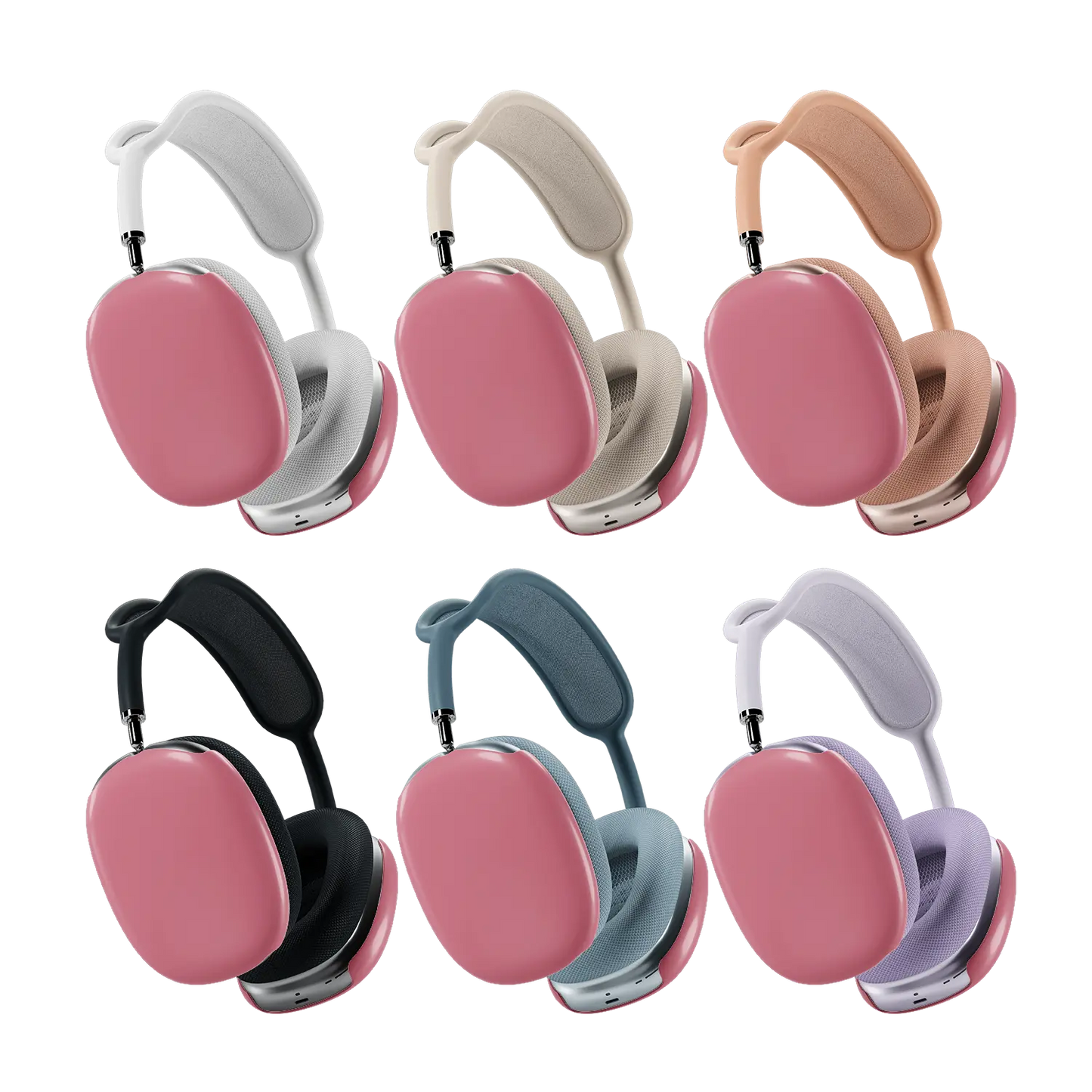 KELAB airpods max cover solid color pink glossy scratch-resistant coating earcup cover set 2-pack