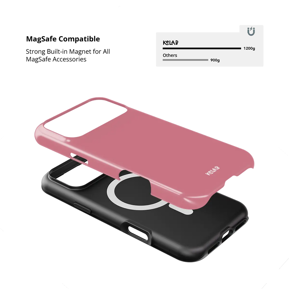 KELAB solid color iphone case with electroplated mirror chrome shell and raised camera lip protection