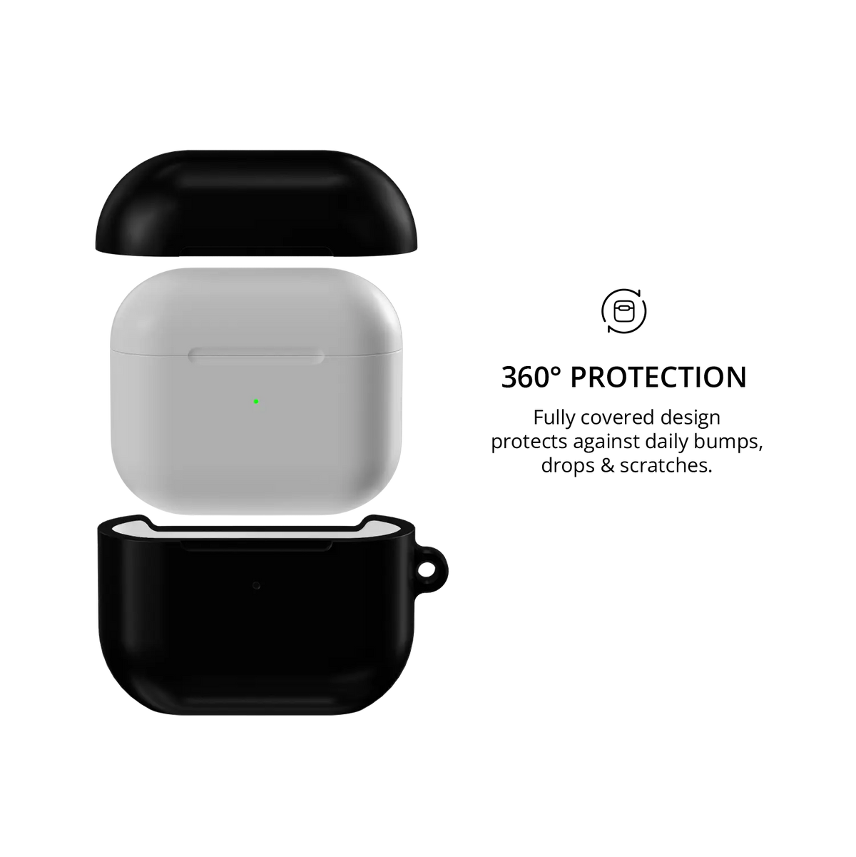 Solid Black | Minimalist Black AirPods Case