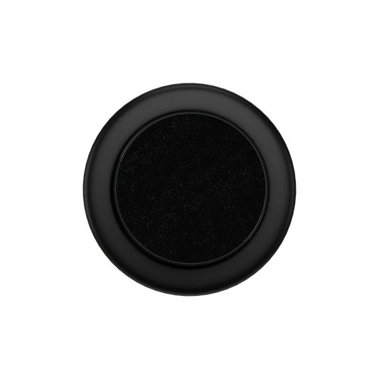 Solid Black MagSafe grip — Black, flat closed top-down view showing collapsed profile