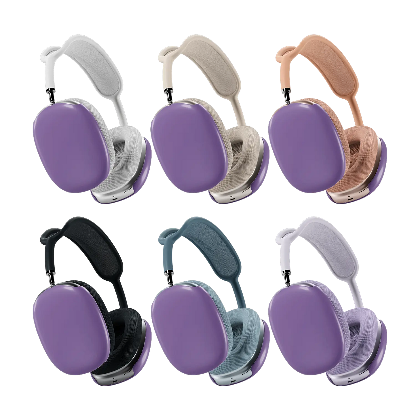 KELAB airpods max cover solid color purple glossy scratch-resistant coating earcup cover set
