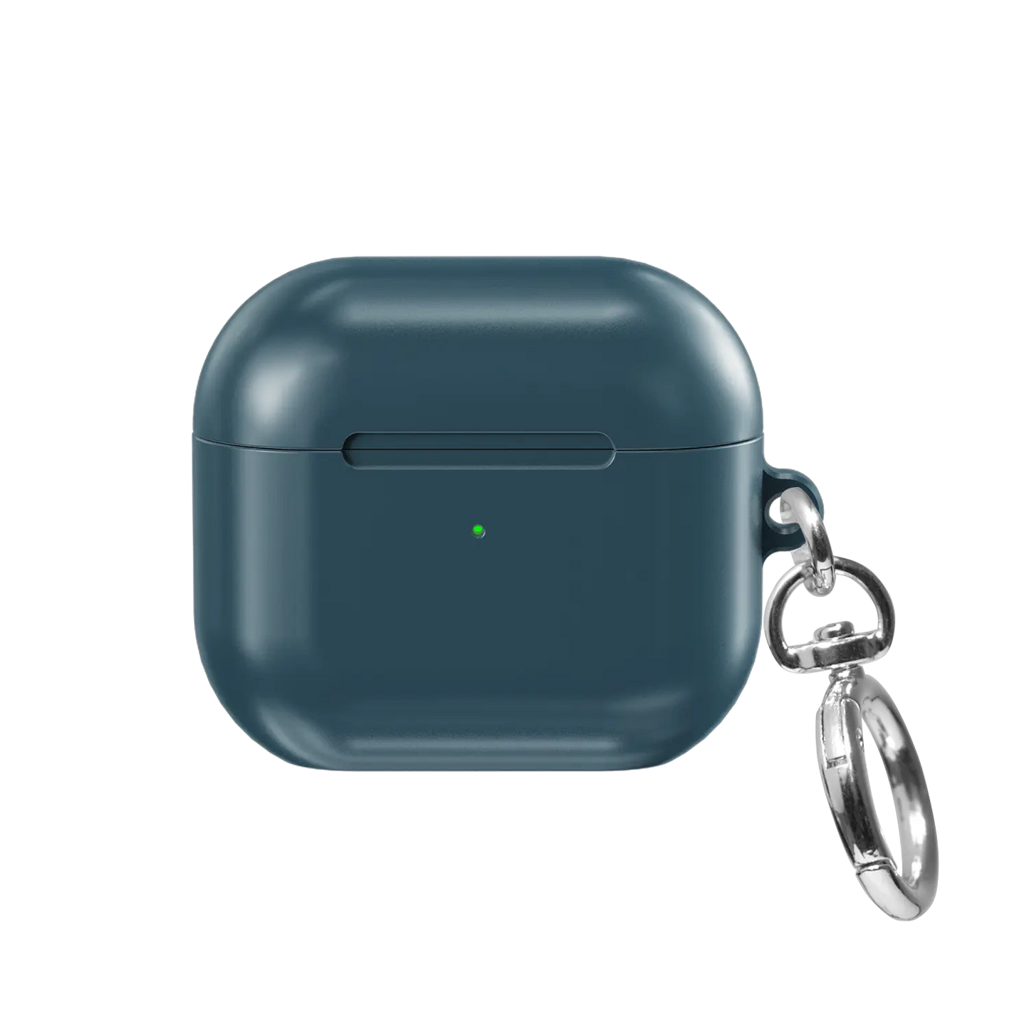 Solid Teal Blue AirPods Case, front view