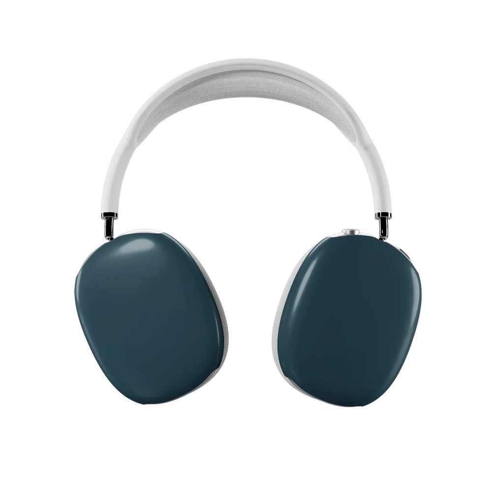 KELAB airpods max cover, solid color teal glossy scratch-resistant coating earcup covers set