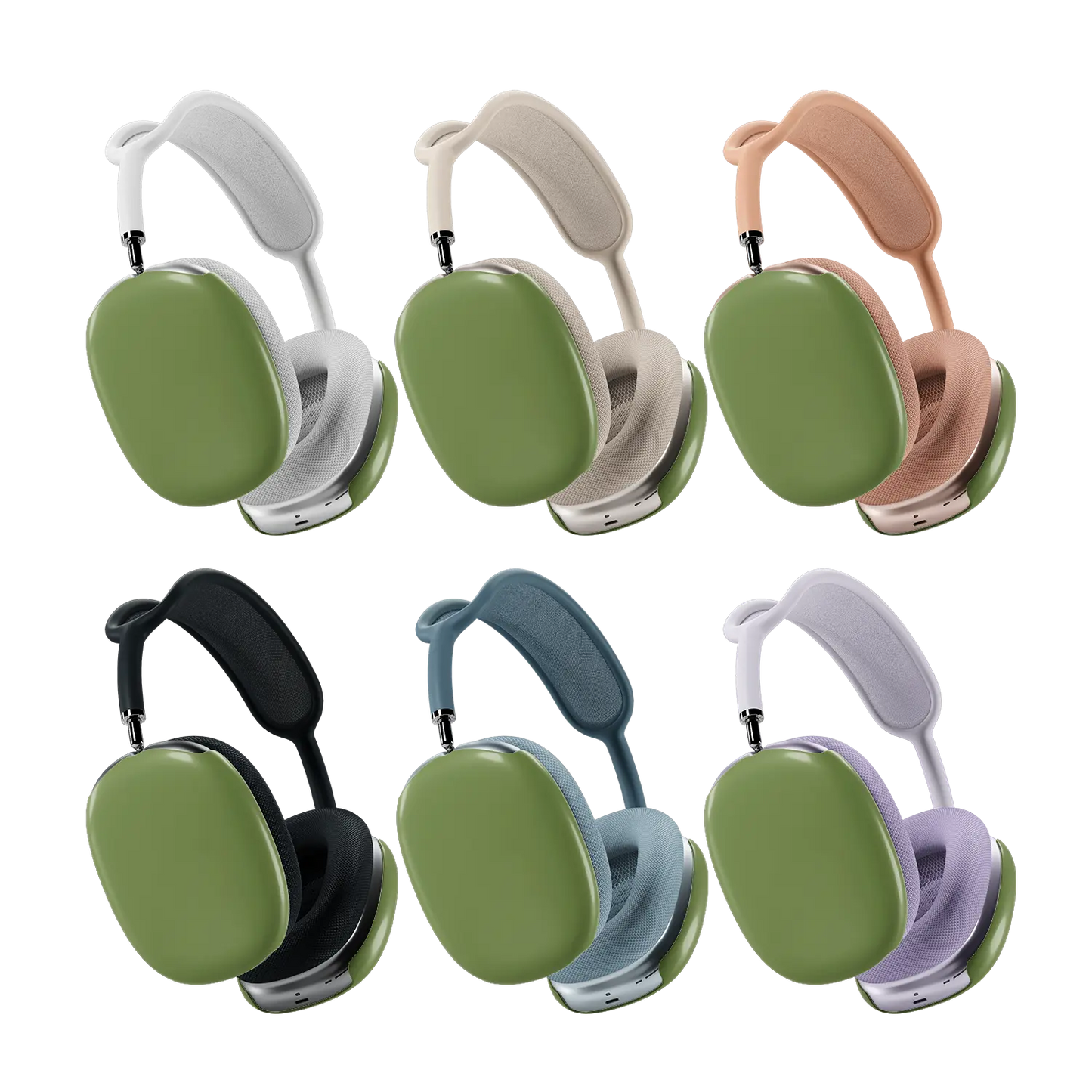 KELAB airpods max cover solid color green protective hardshell earcup covers