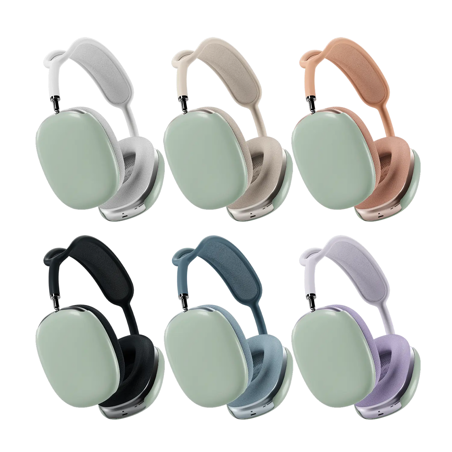 KELAB airpods max cover solid color green with protective hardshell earcup covers 2-pack