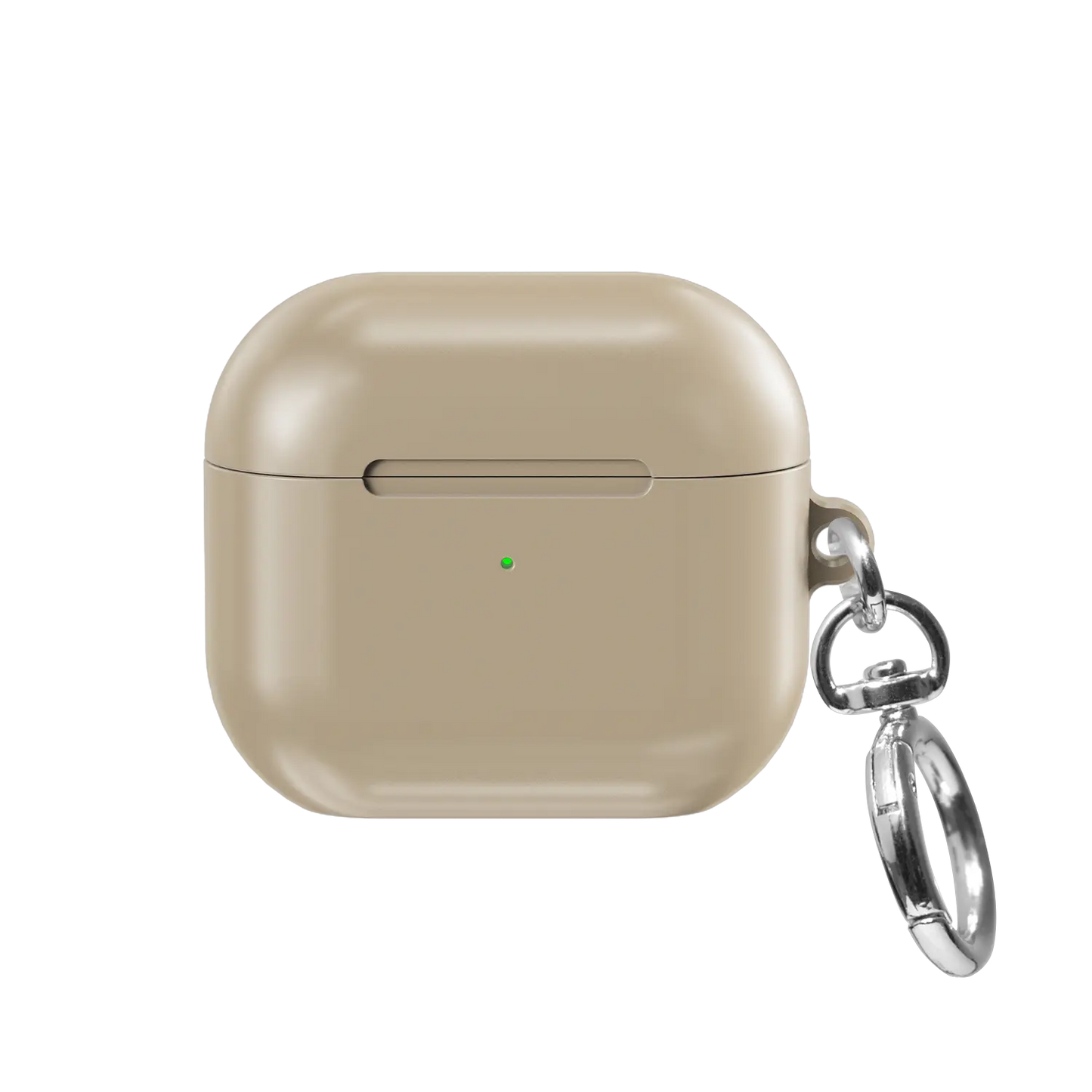Solid Beige Taupe AirPods Case, front view