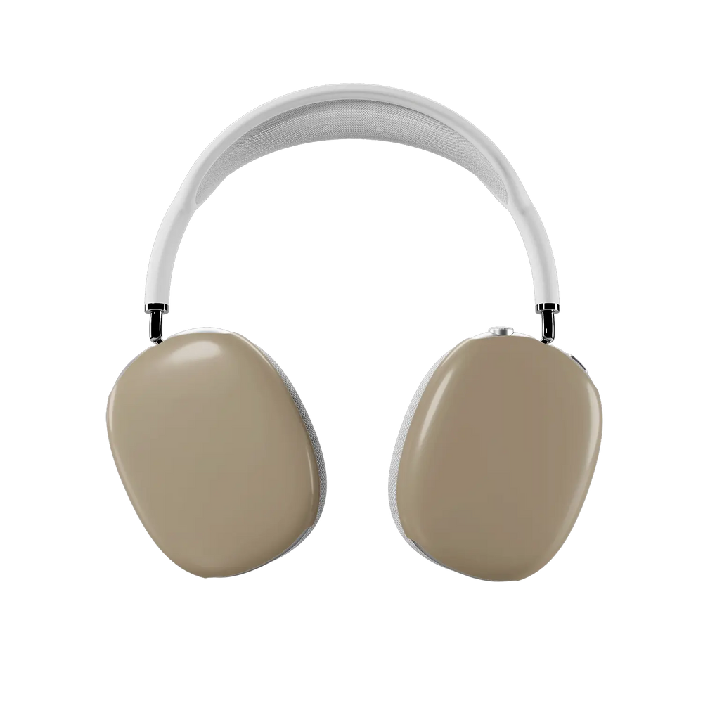 KELAB airpods max cover beige solid color glossy scratch-resistant hardshell earcup covers set of two