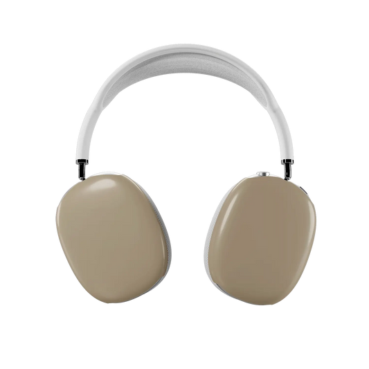 KELAB airpods max cover beige solid color glossy scratch-resistant hardshell earcup covers set of two