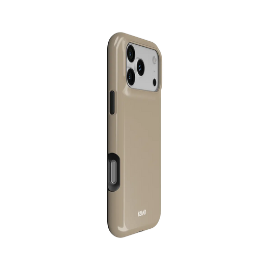 Solid Color KELAB iPhone Case with electroplated mirror chrome shell and raised camera lip