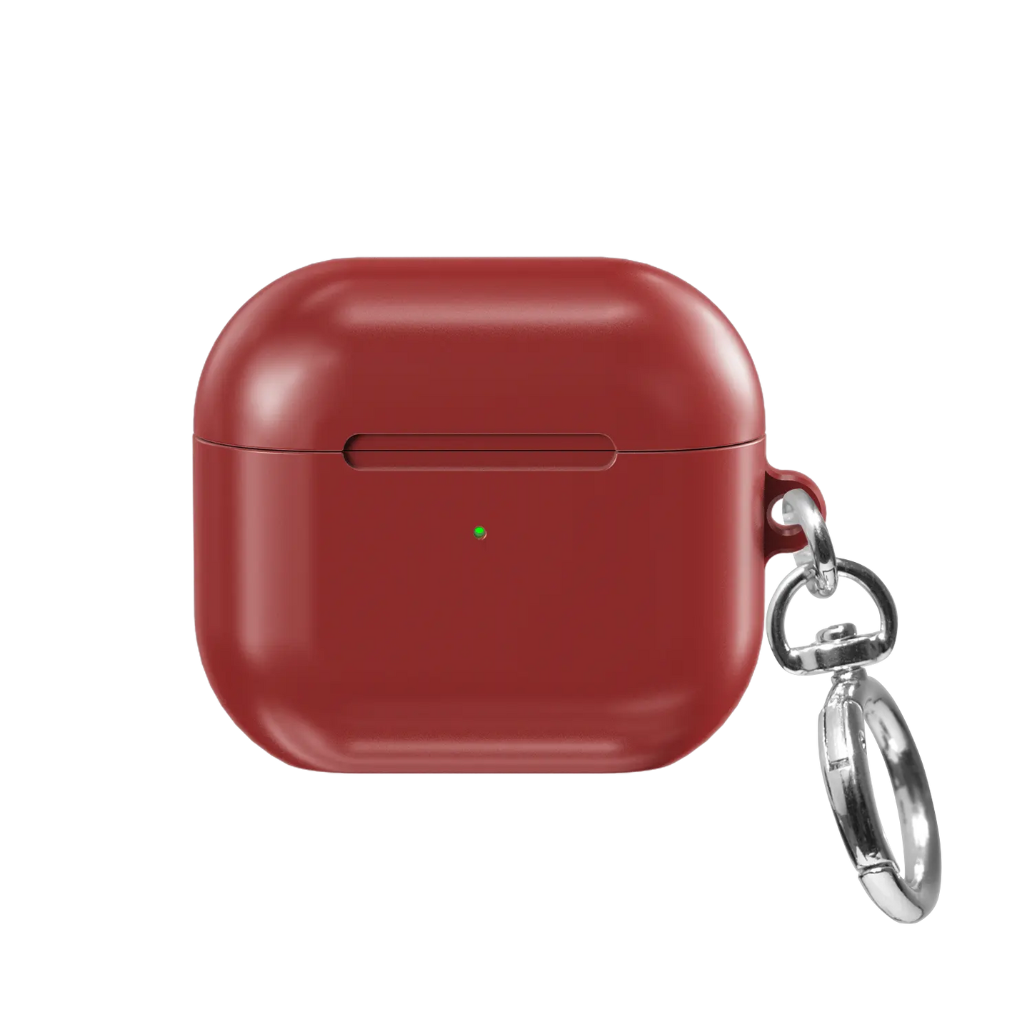 Solid Brick Red AirPods Case, front view