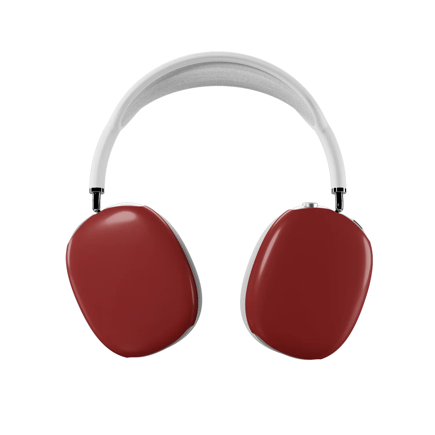KELAB airpods max cover set of two, solid color red fired clay protective shell, glossy coating
