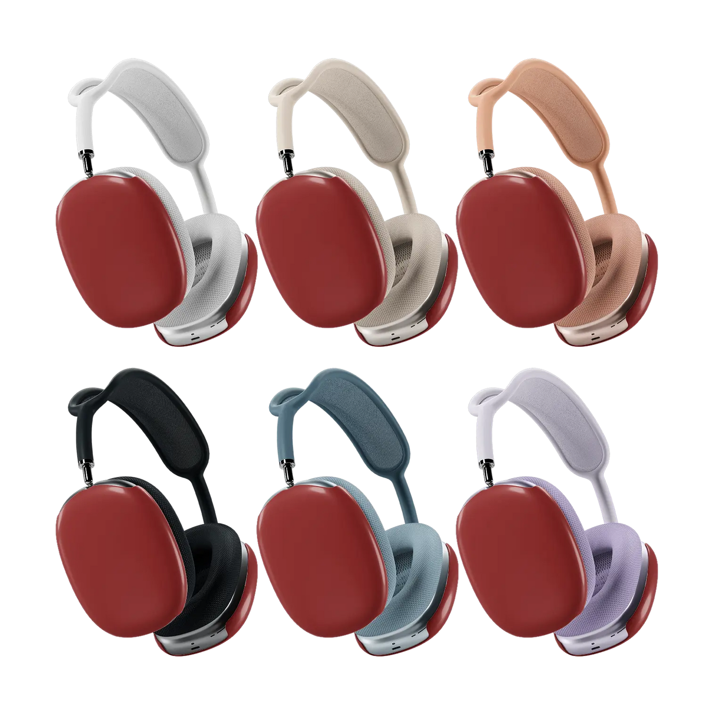 KELAB AirPods Max cover set of two, solid color red fired clay protective shell