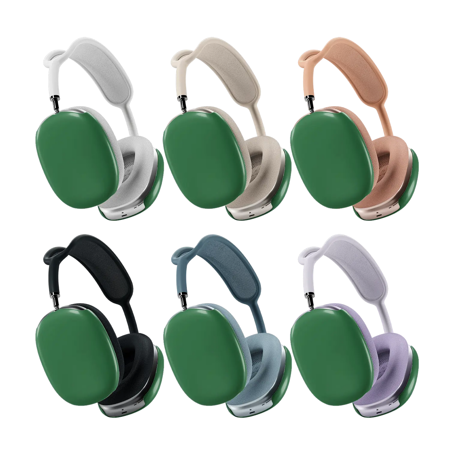 KELAB airpods max cover solid color green glossy scratch-resistant earcup cover set 2-pack