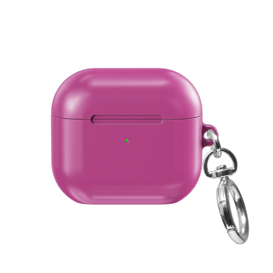 Solid Pink Magenta AirPods Case, front view