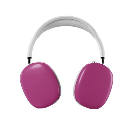 KELAB airpods max cover solid color glossy scratch-resistant coating on pink earcup covers set of two