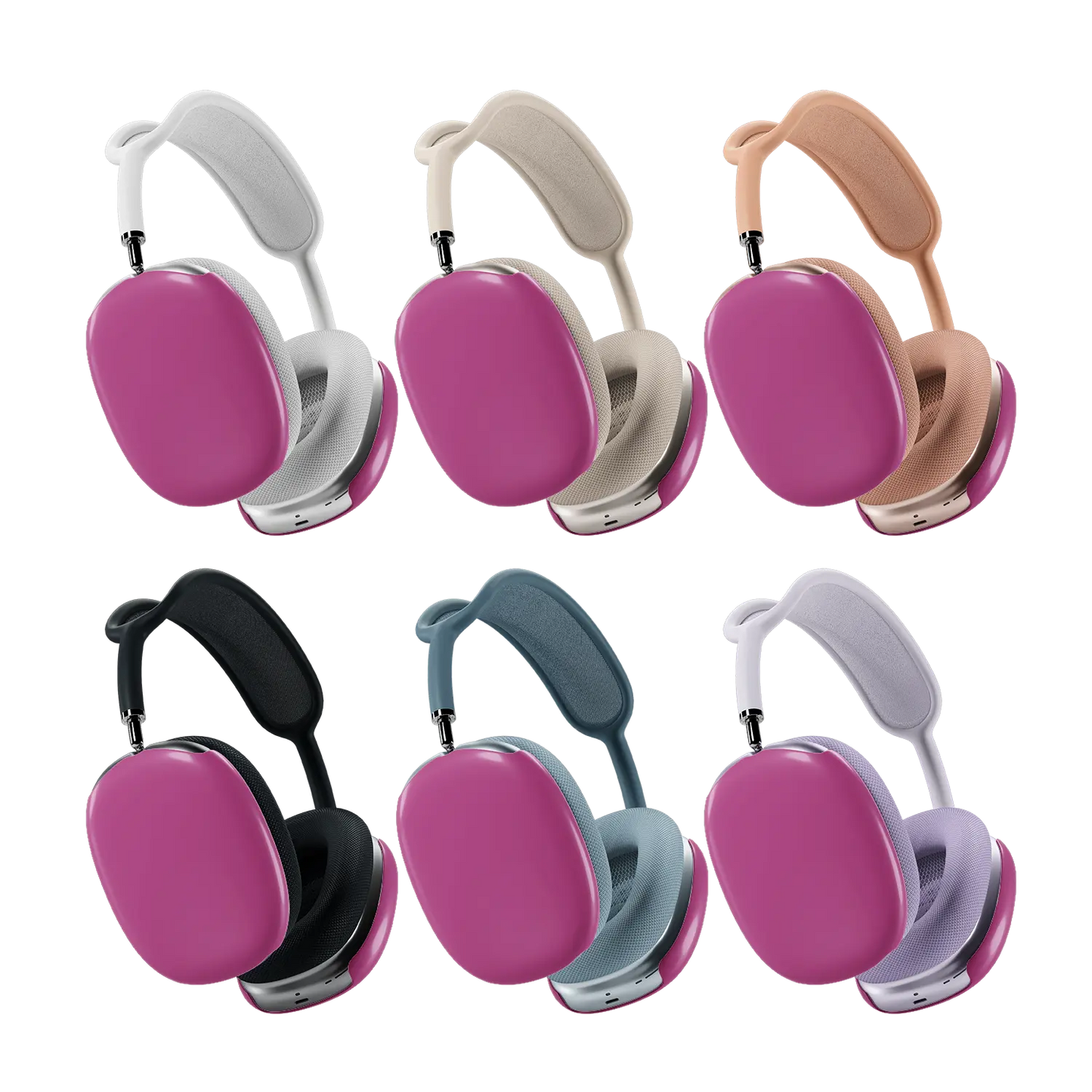 KELAB airpods max cover solid color glossy scratch-resistant coating, snap-on hardshell set of two