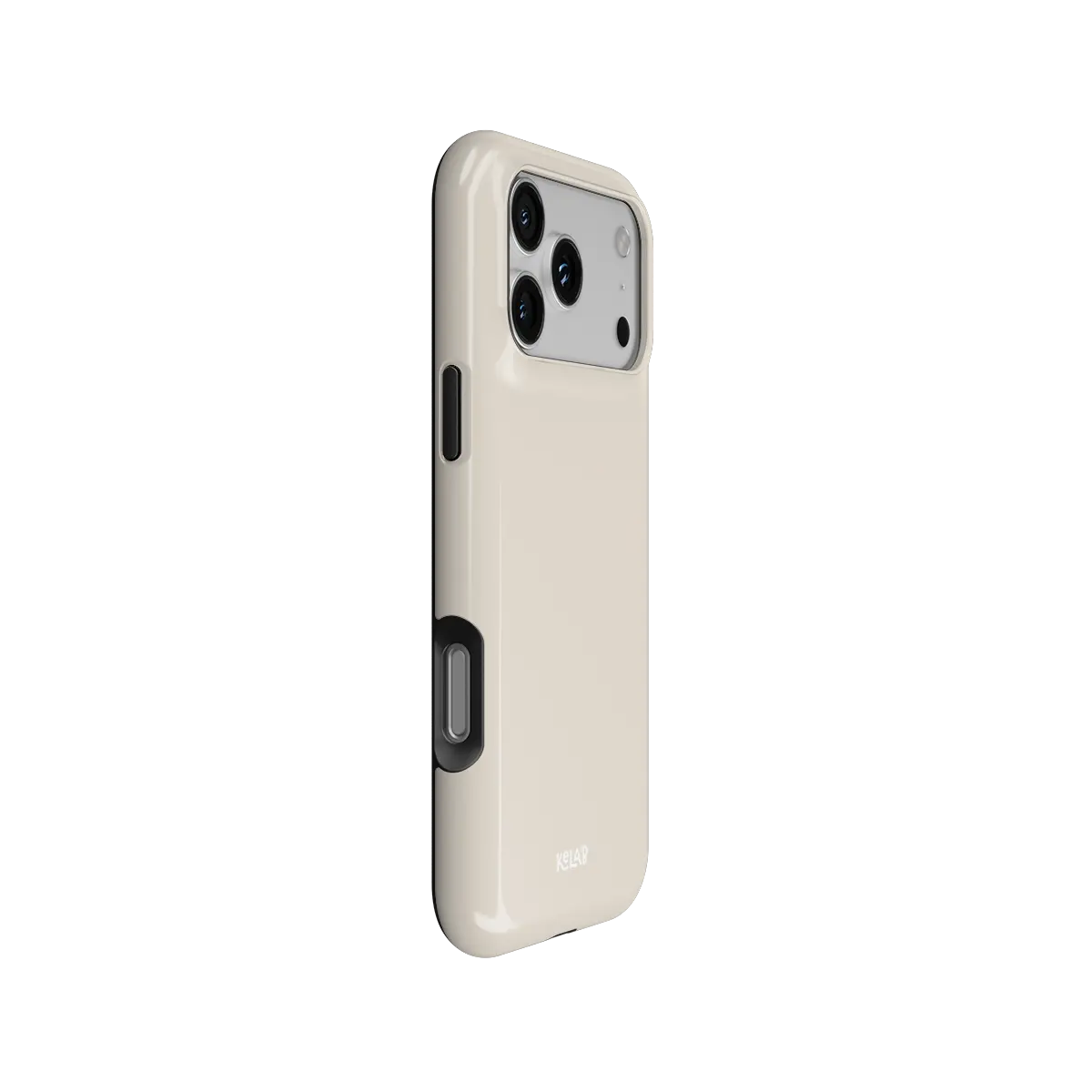 Solid Color KELAB iPhone Case with raised lip camera cutout and MagSafe wireless charging support