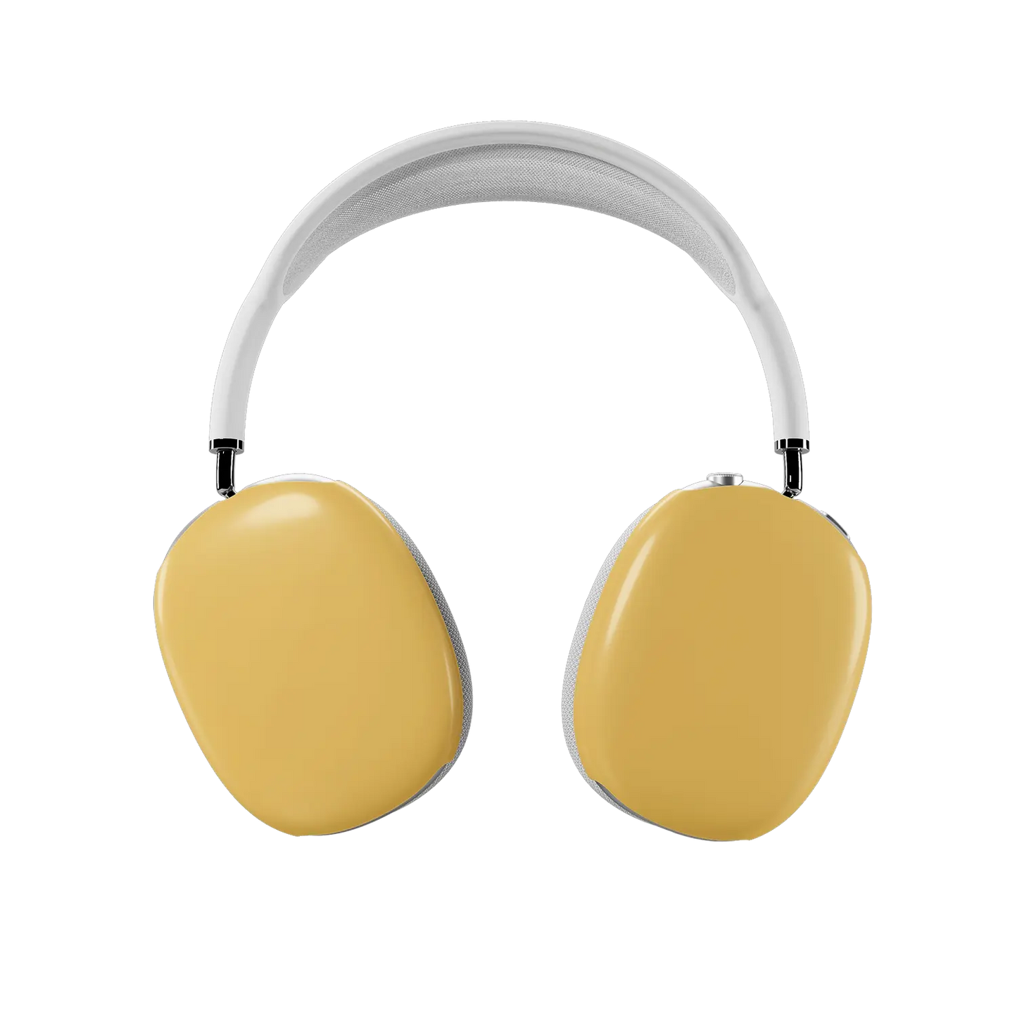 KELAB airpods max cover solid color with printed glossy scratch-resistant coating on yellow earcups
