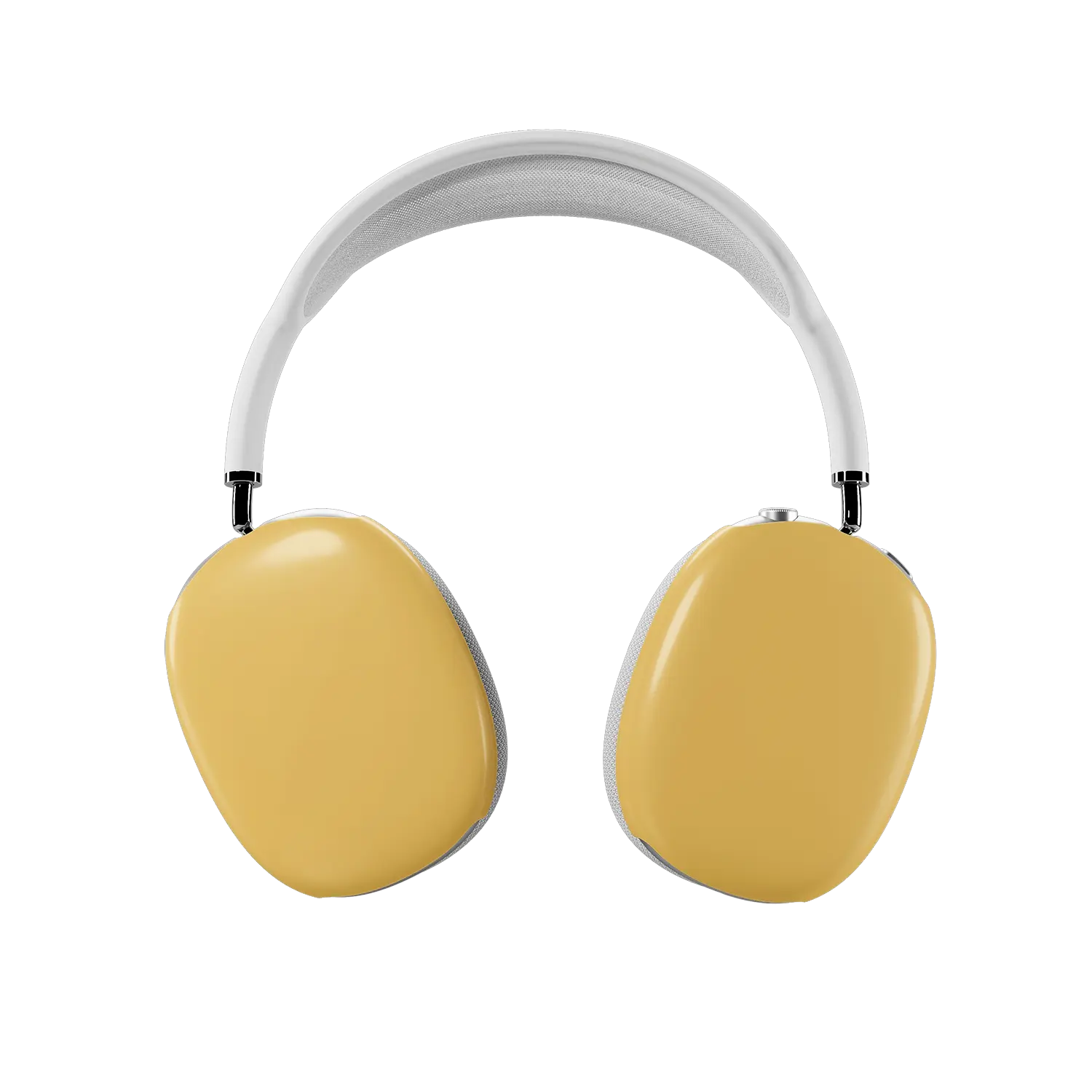 KELAB airpods max cover solid color with printed glossy scratch-resistant coating on yellow earcups