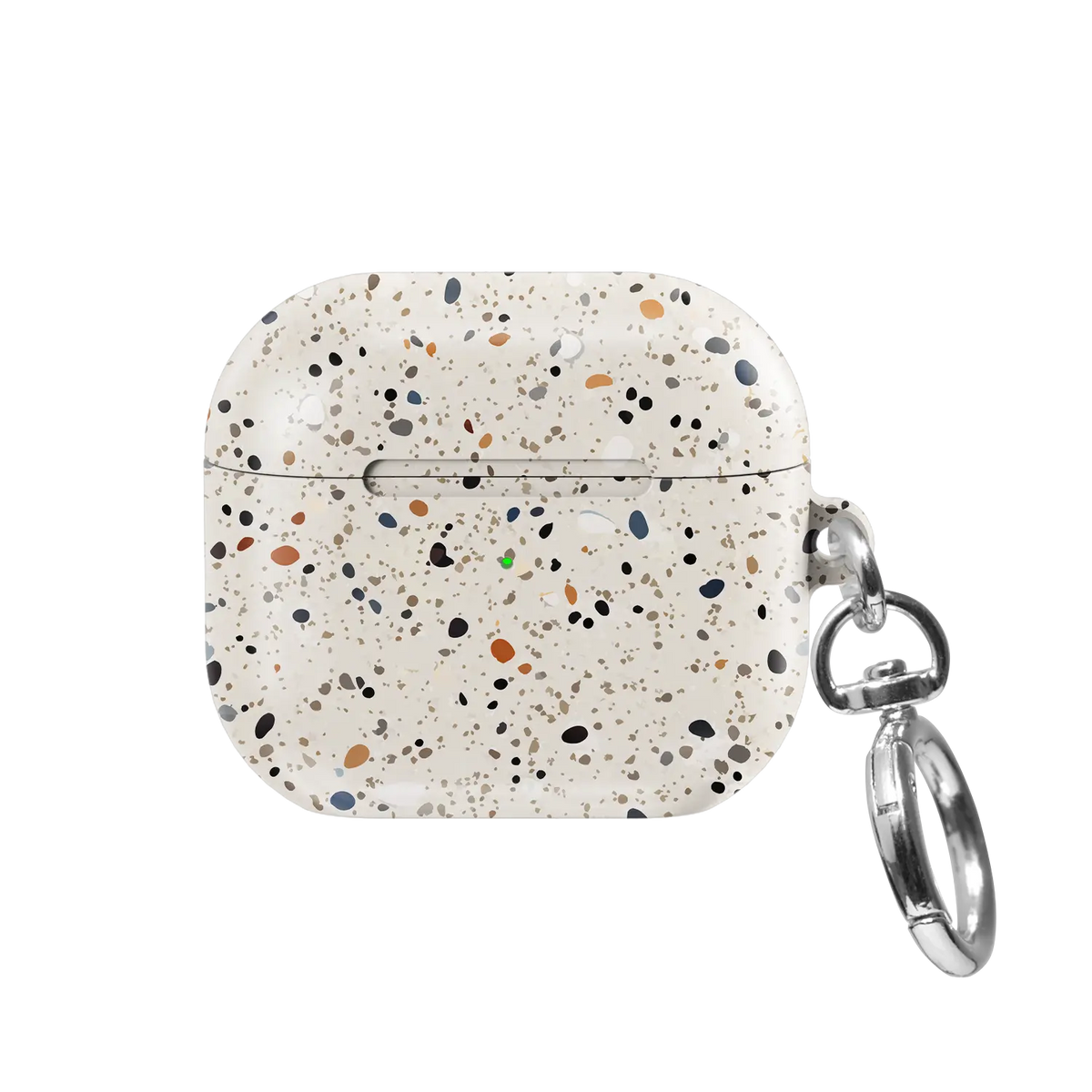 Ivory Paint Splatter Abstract Art AirPods Case, front view
