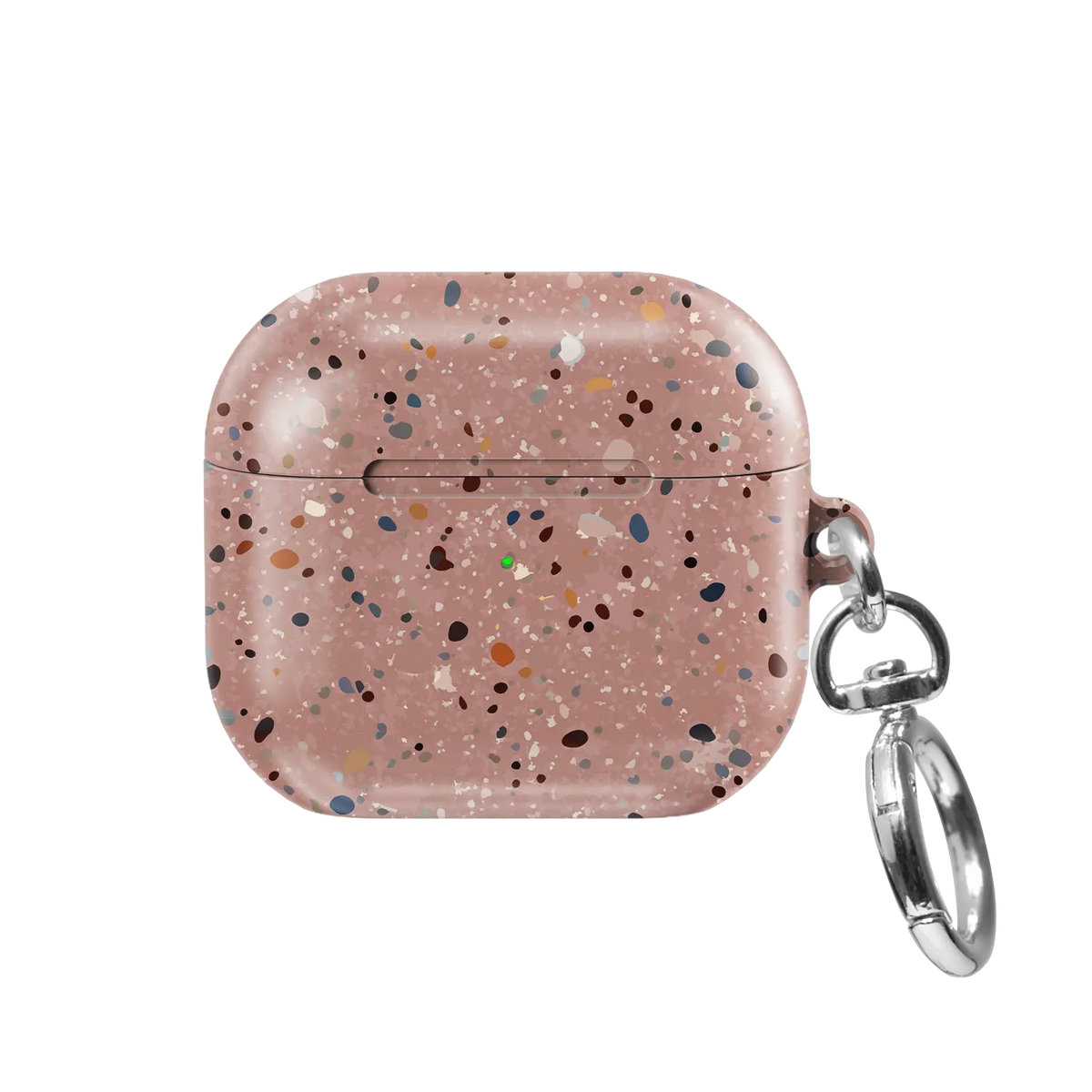 Pink Paint Splatter Abstract Art AirPods Case, front view