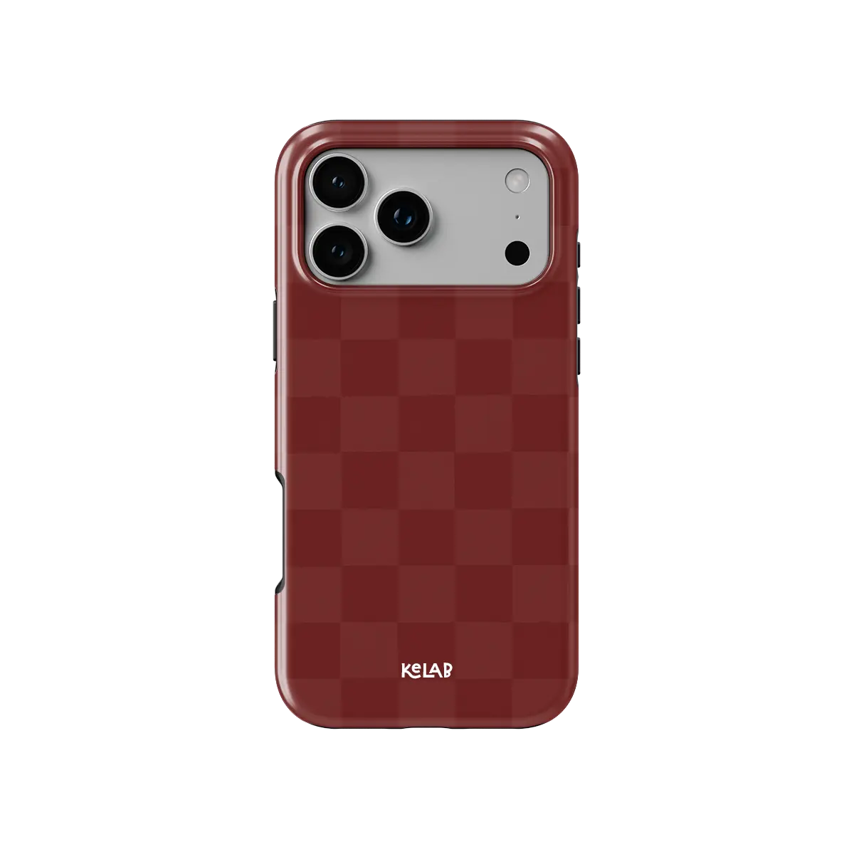 Maroon Check | Burgundy Checkerboard iPhone Case
