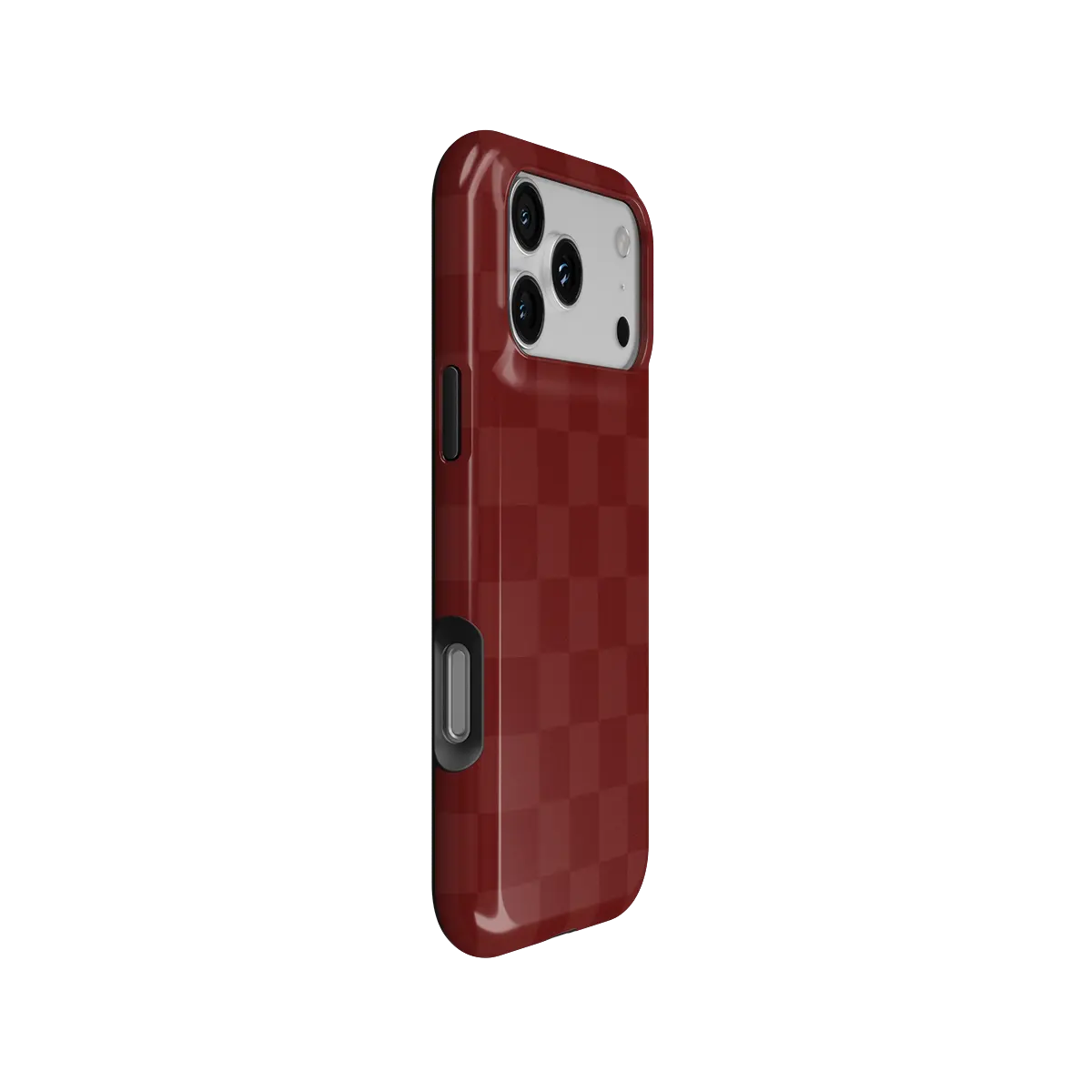 Maroon Check | Burgundy Checkerboard iPhone Case