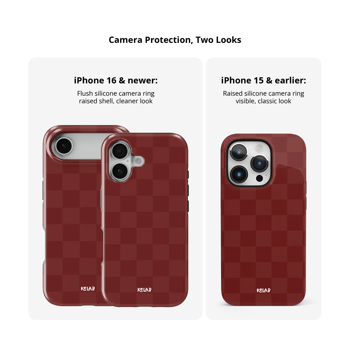 Maroon Check | Burgundy Checkerboard iPhone Case