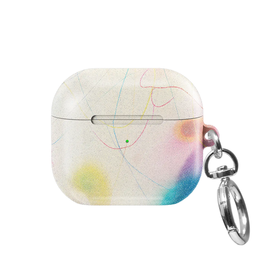 Purple Pastel Ombre Gradient Aesthetic AirPods Case, front view