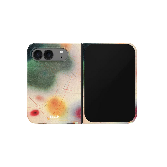 Green Aura Gradient, Matcha Lime Y2K iPhone 18 Fold Case, unfolded front view