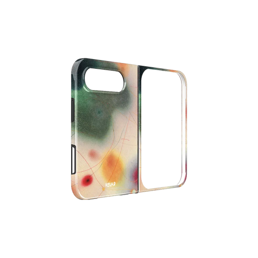 Green Aura Gradient, Matcha Lime Y2K iPhone 18 Fold Case, unfolded side view showing the hinge