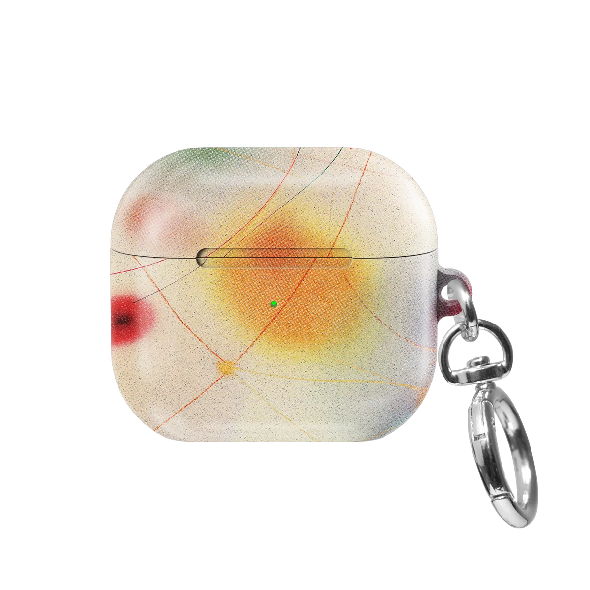 Green Aura Gradient Cute Aesthetic AirPods Case, front view
