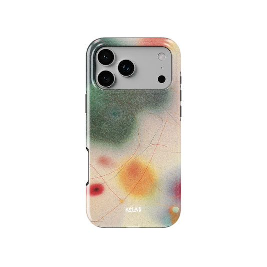 Green Aura Gradient Cute iPhone Case, back view showing full coverage and camera cutout