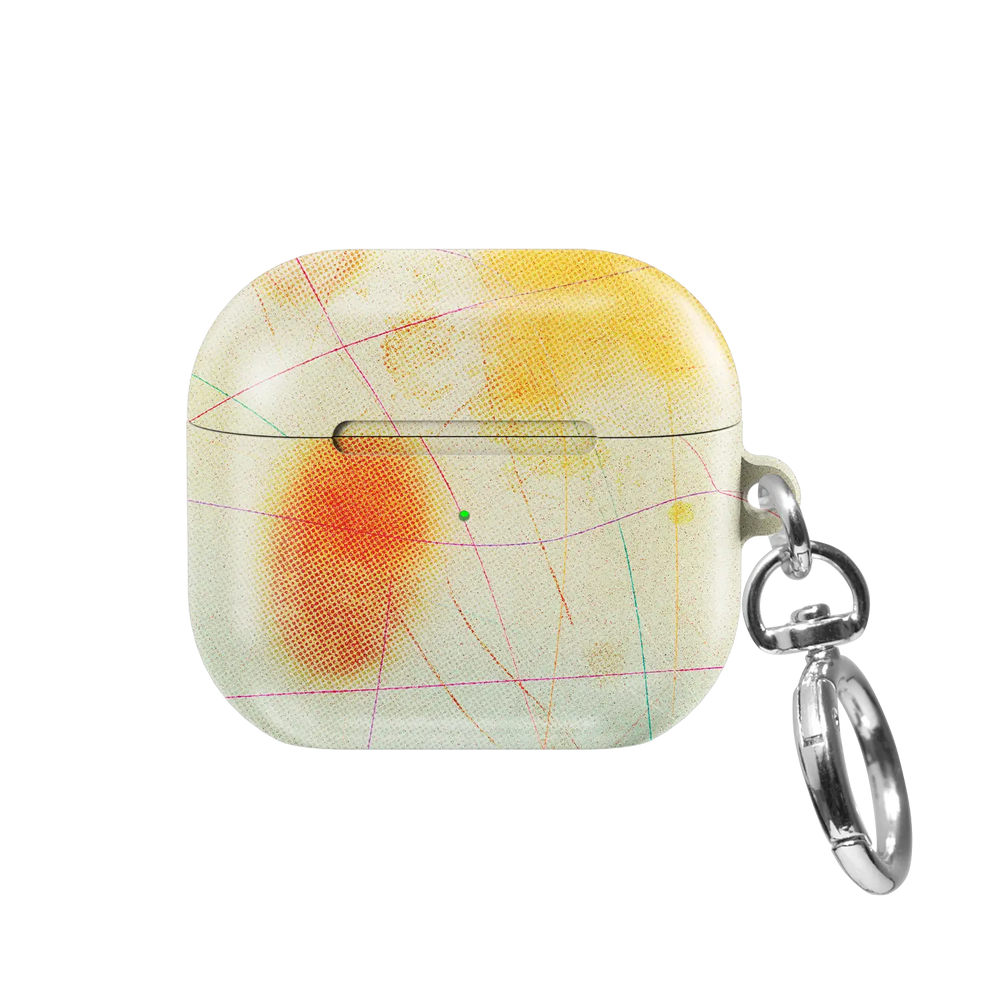 Red Aura Gradient Cute Colorful AirPods Case, front view