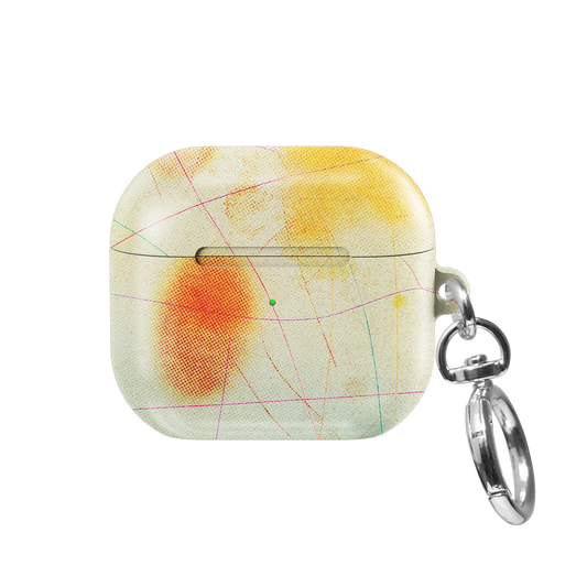 Red Aura Gradient Cute Colorful AirPods Case, front view