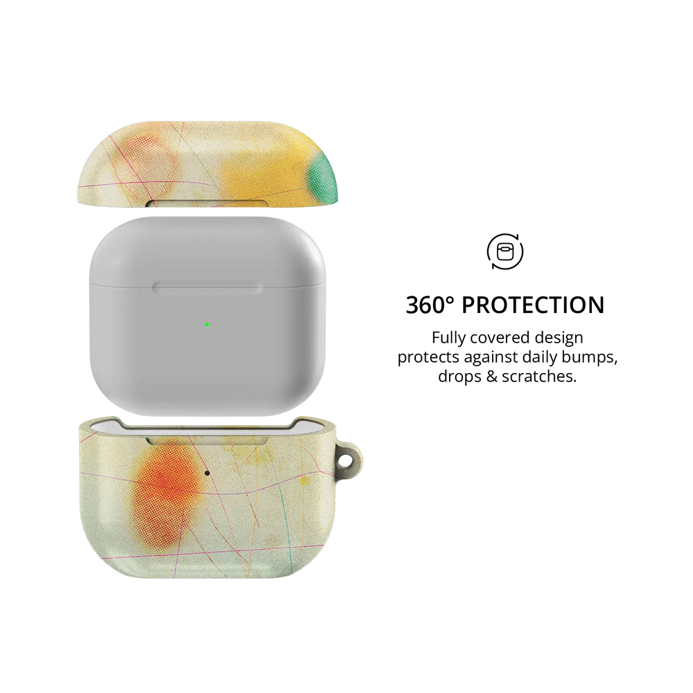 Red Aura Gradient Cute Colorful AirPods Case, 360-degree protective coverage