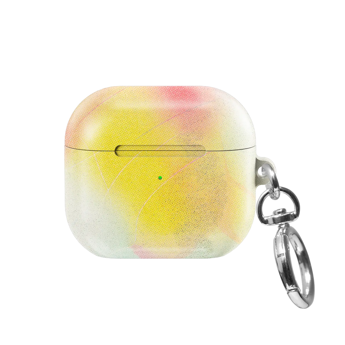 Pink Orange Ombre Dopamine Gradient AirPods Case, front view