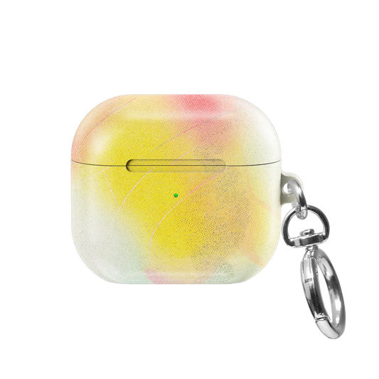 Pink Orange Ombre Dopamine Gradient AirPods Case, front view