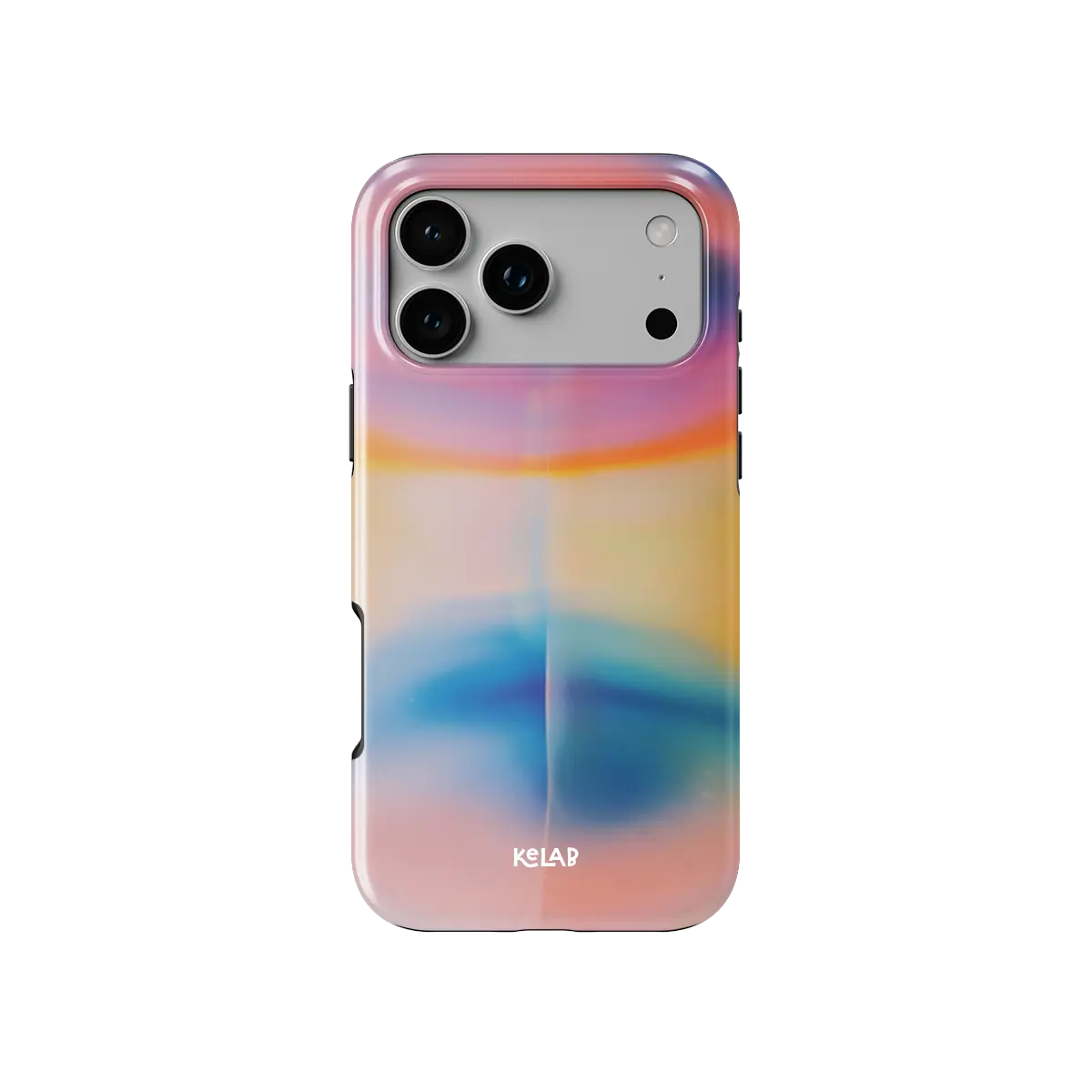 Dream Prism pastel gradient aura Tough iPhone case, front view showing the pattern.