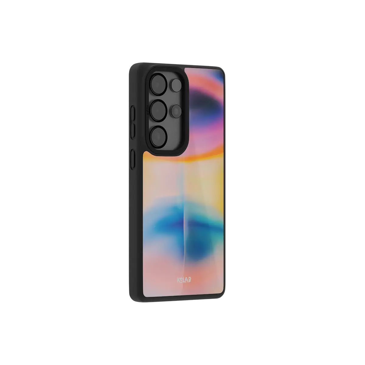 Minimalist phone case for Samsung Galaxy with a vibrant gradient pattern and smooth TPU texture.