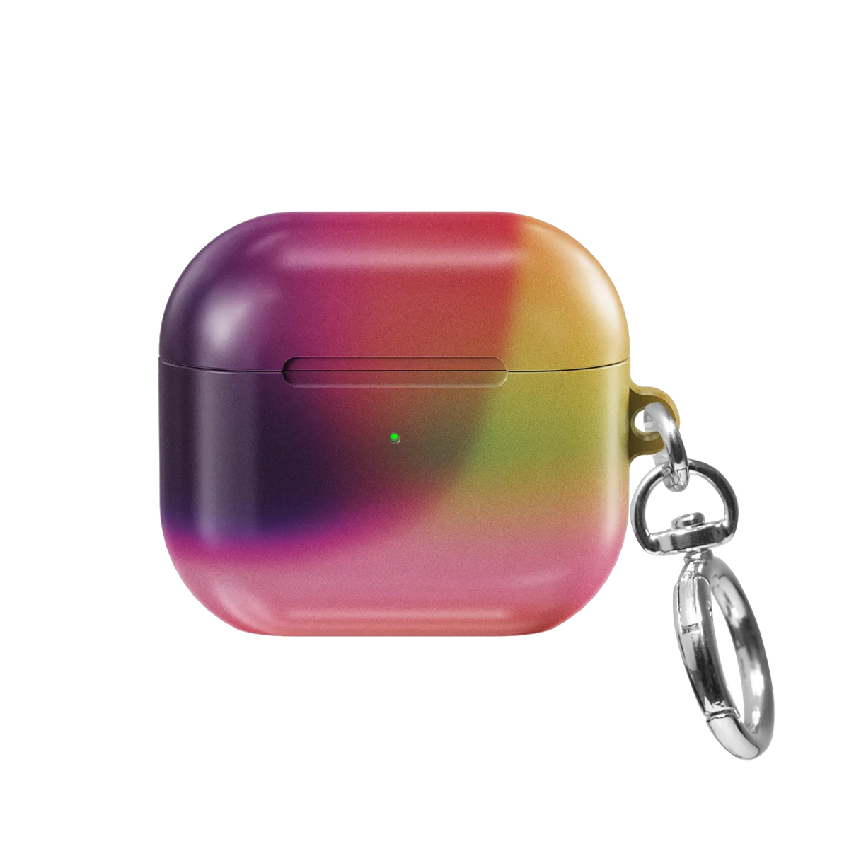 Dark Purple Aura Gradient Witchy AirPods Case, front view