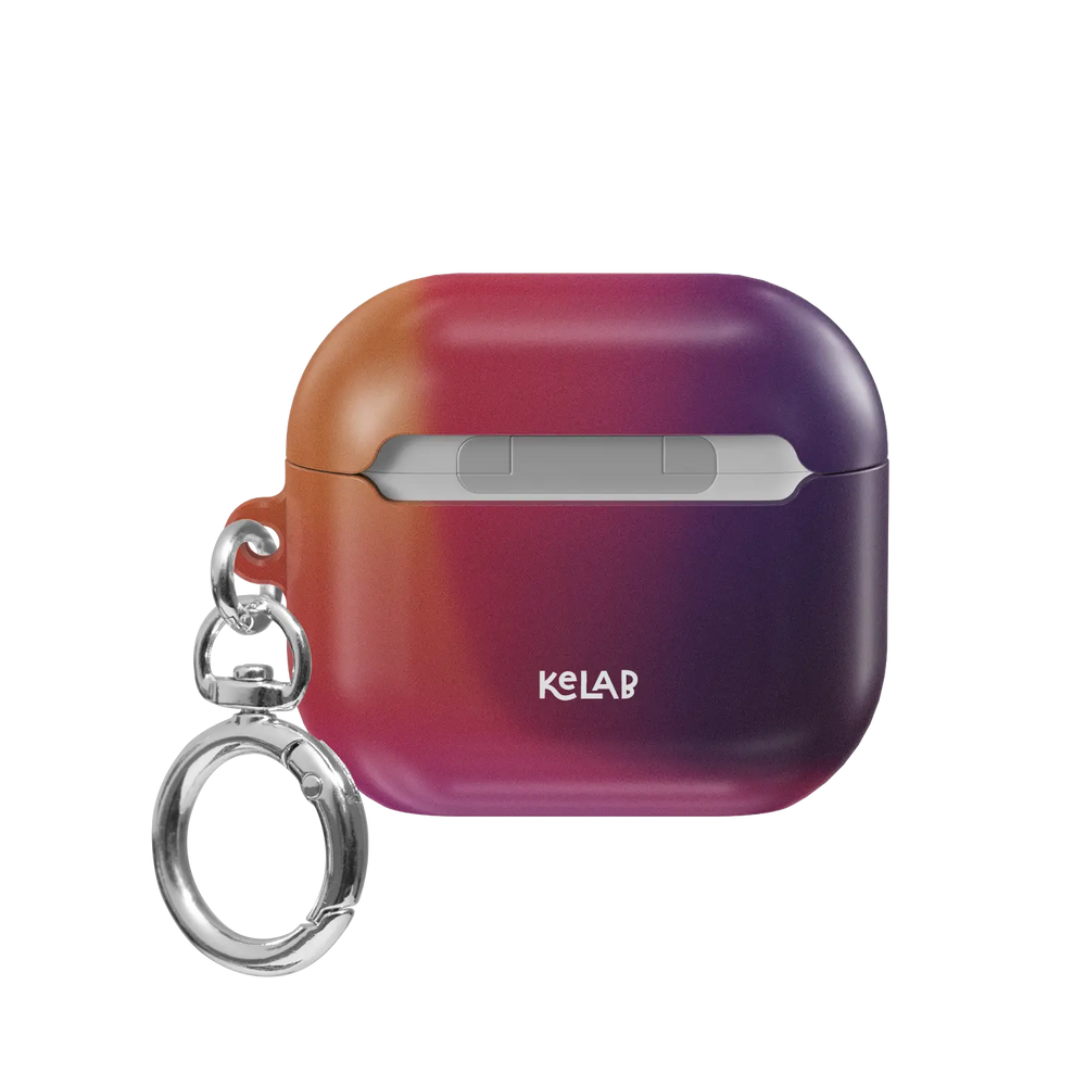 Dark Purple Aura Gradient Witchy AirPods Case, back view