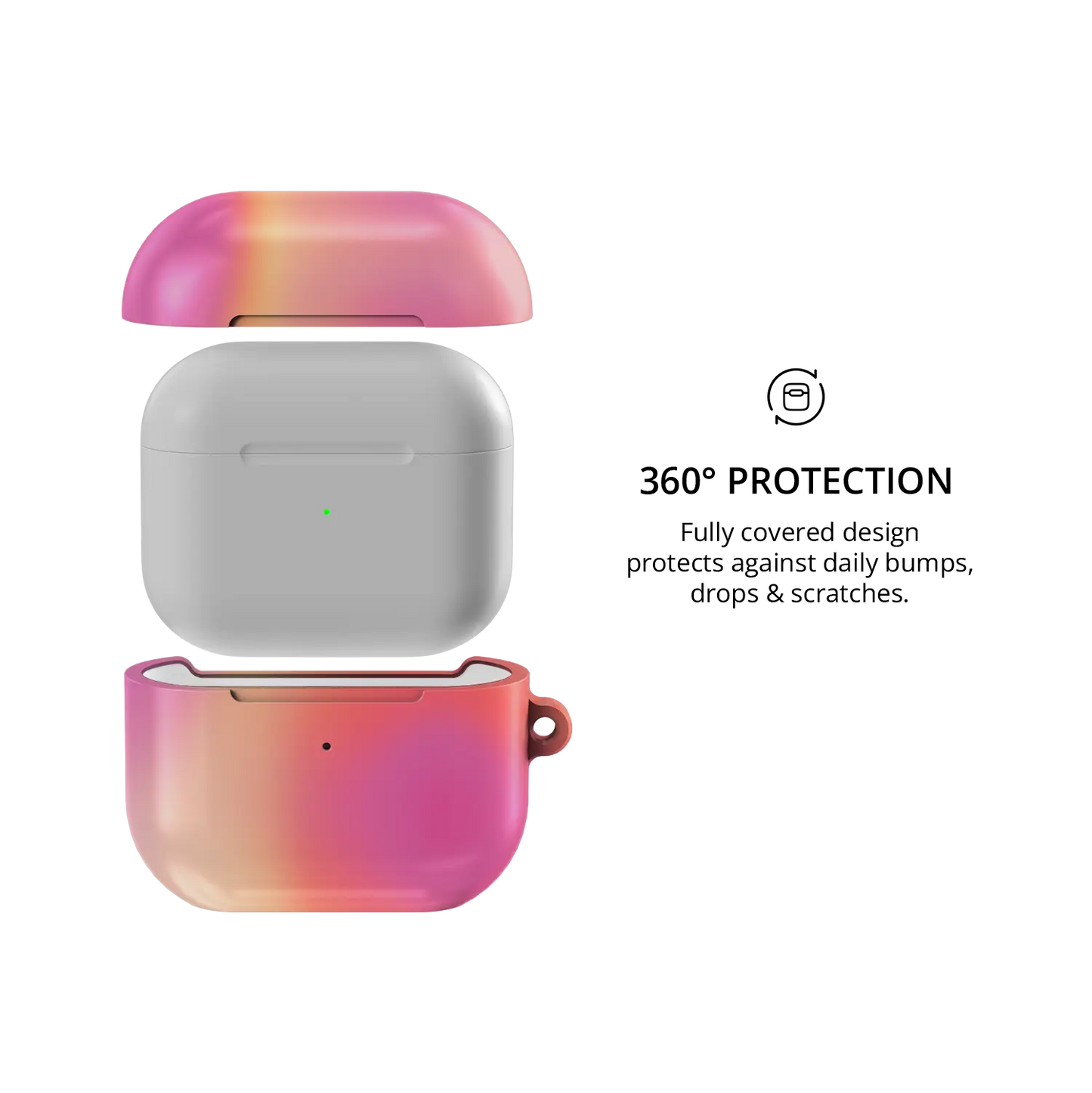 Colorful Dopamine Aura Gradient AirPods Case, 360-degree protective coverage
