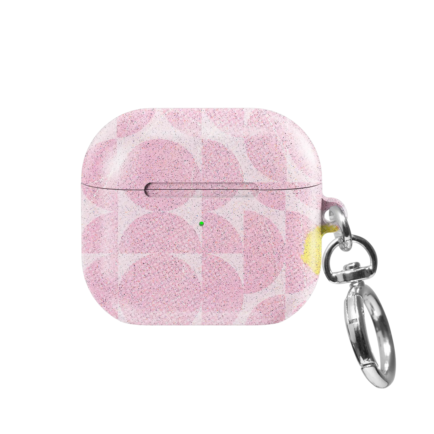 Bubblegum Breeze | Pink Retro Geometric Circles AirPods Case - front view